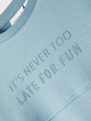 Sweatshirt aus Bio-Baumwolle - Smoke Blue - Blau