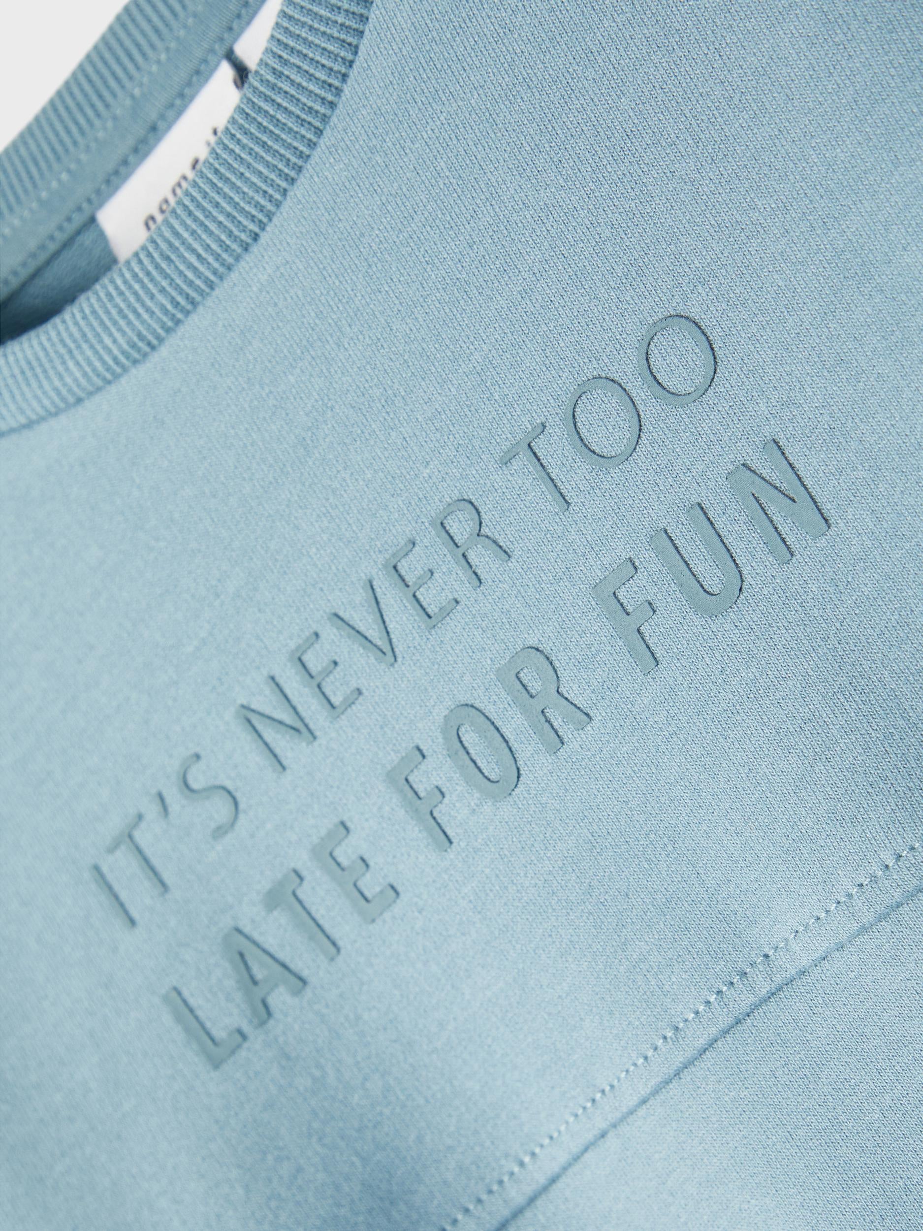 Sweatshirt aus Bio-Baumwolle - Smoke Blue - Blau