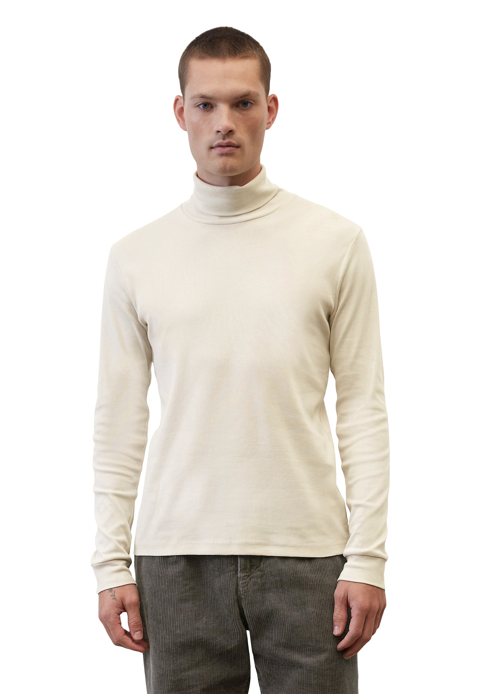 Rollkragenpullover - 707-gray silk - Beige