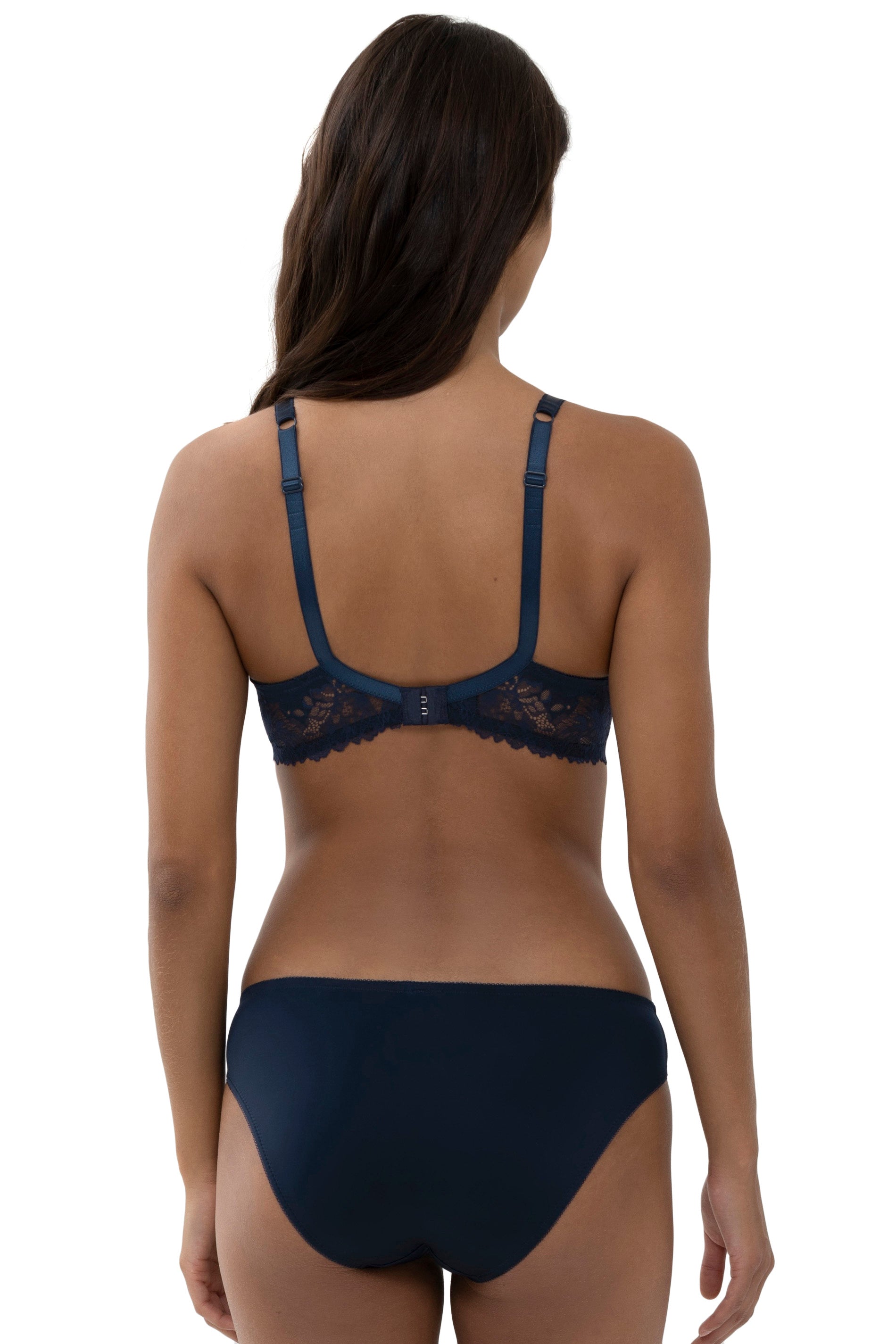 Spacer-BH mit Spitzen-Details - 408-night blue - Blau