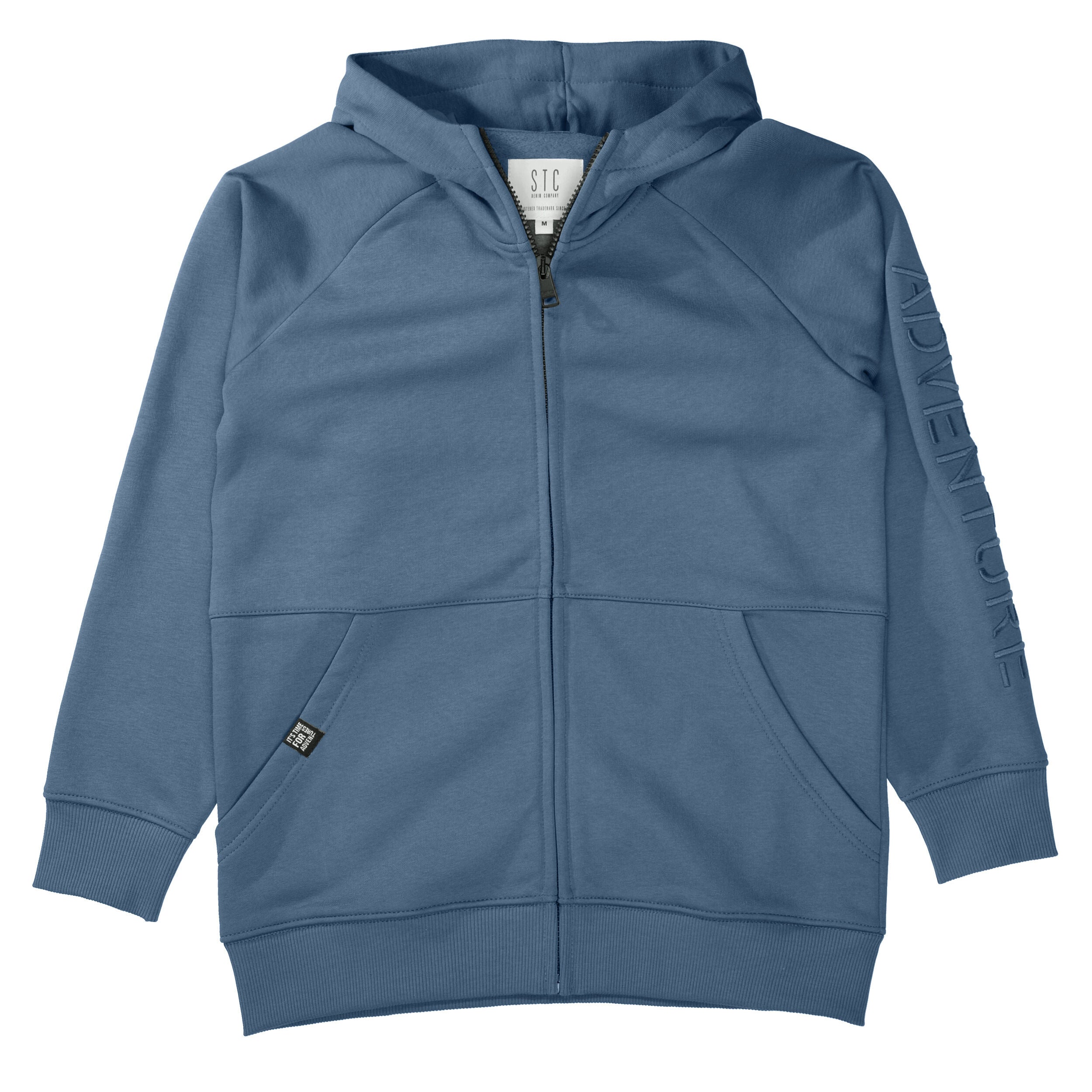 Sweatshirtjacke aus Baumwollmix - 613 PETROL BLUE - Blau