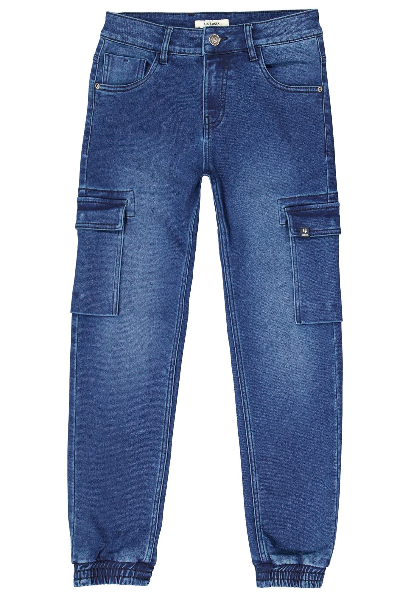 Jeans mit Cargo-Tasche - 8963 - Blau