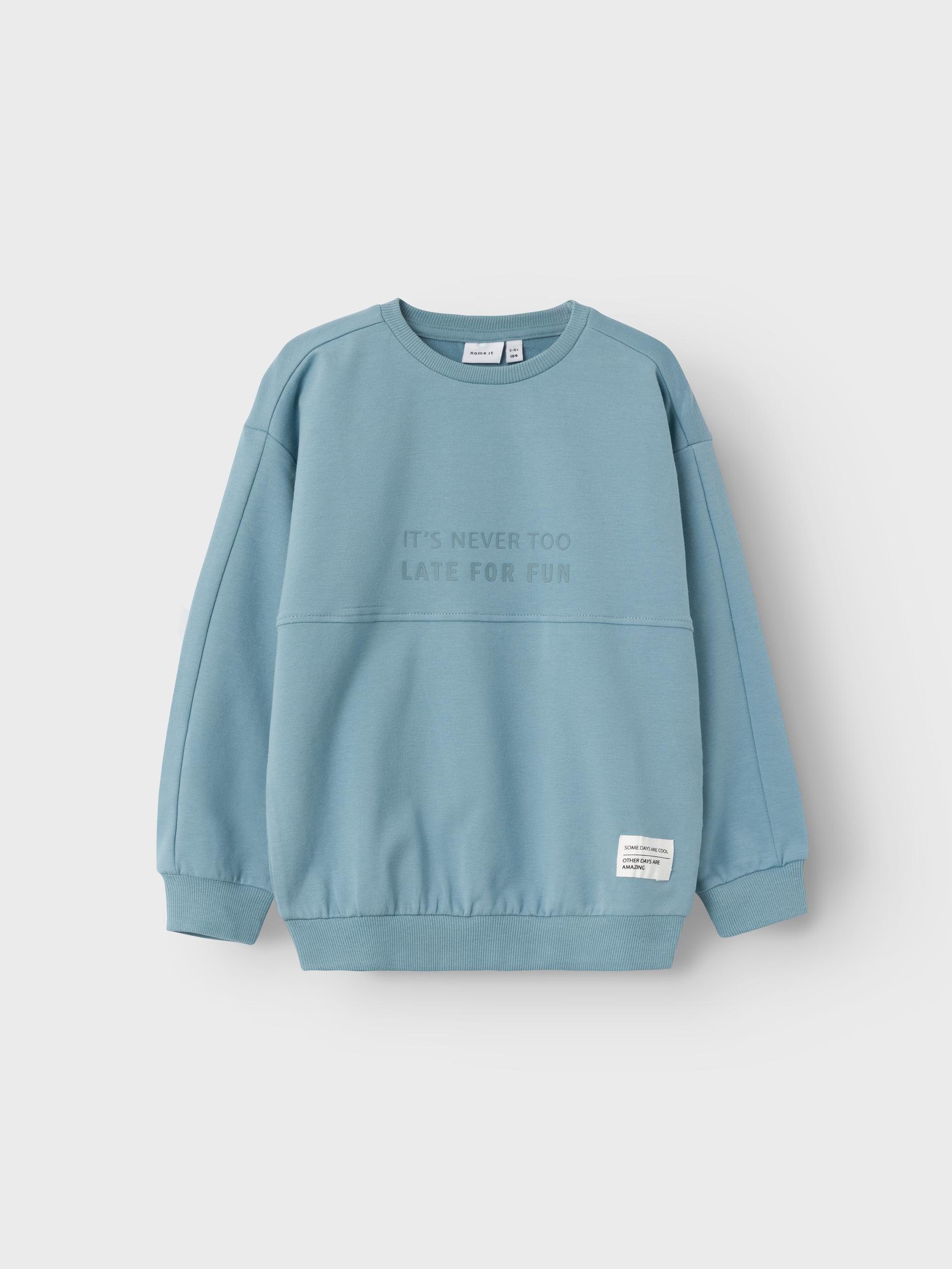 Sweatshirt aus Bio-Baumwolle - Smoke Blue - Blau