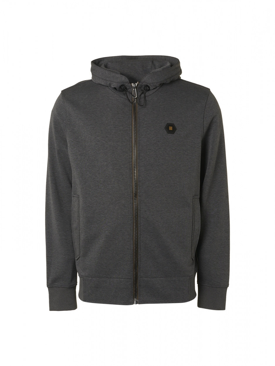 Sweatjacke - 025-Motorblack - Grau