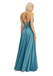 Abendkleid - 8491-Smoky Teal - Grün