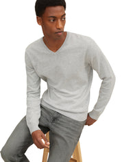 Pullover - 14427-Light Soft Grey Melange - Grau