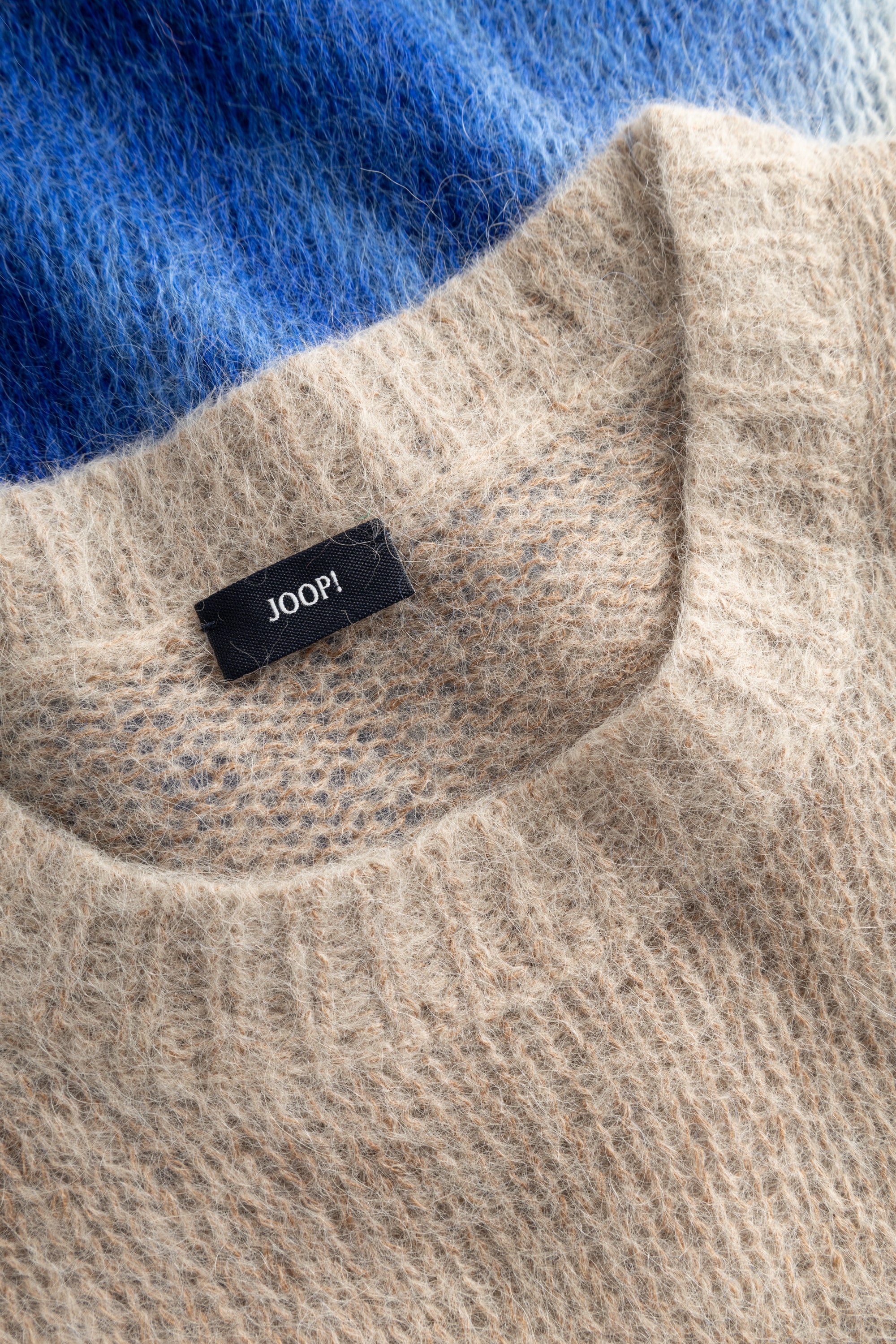 Kurzärmeliger Strickpullover - 904-Brown Overflow - Braun | Blau