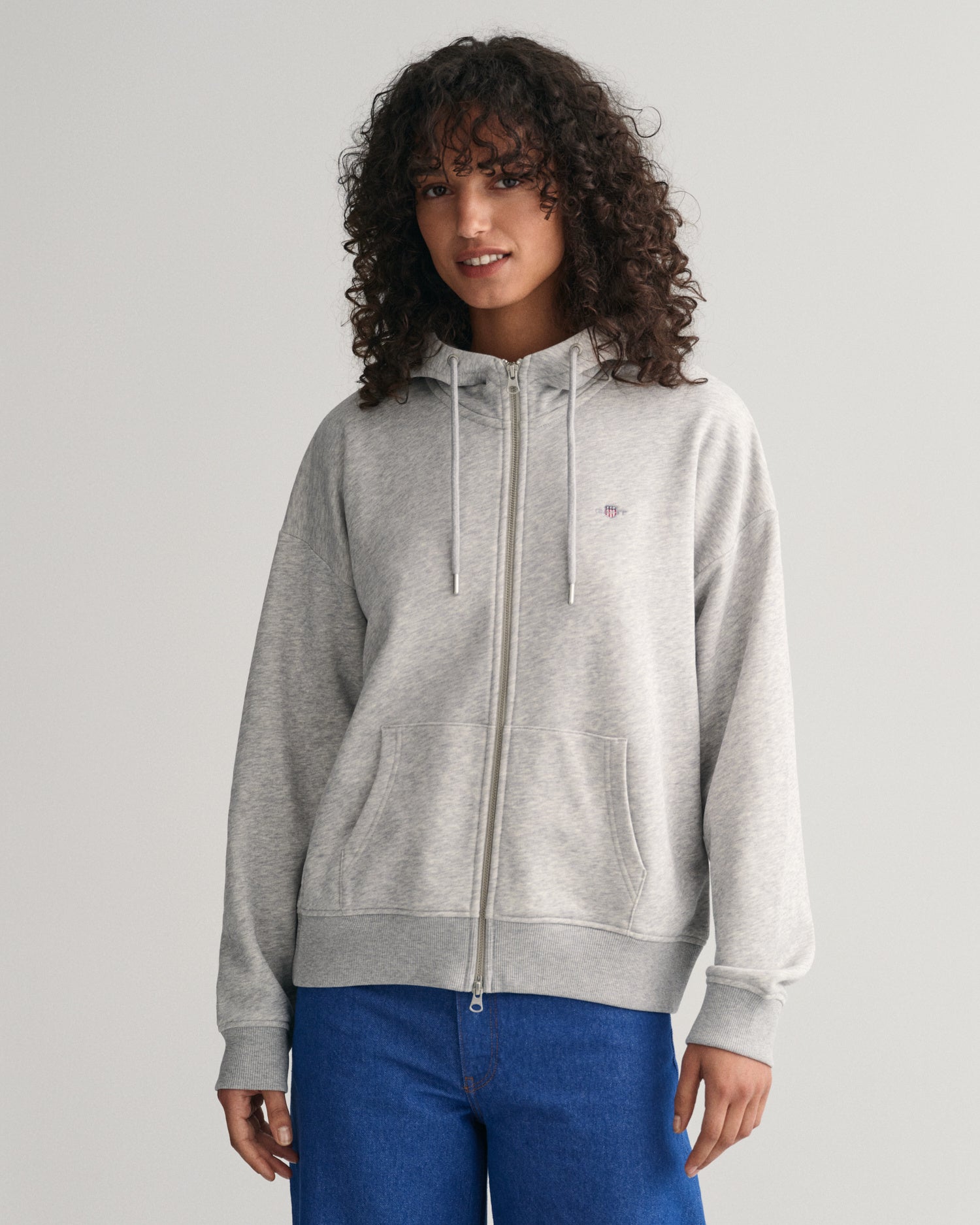 Sweatjacke Shield - 94-LIGHT GREY MELANGE - Grau