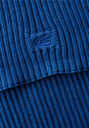 Strickschal aus Bio-Baumwolle - 44-True Blue - Blau