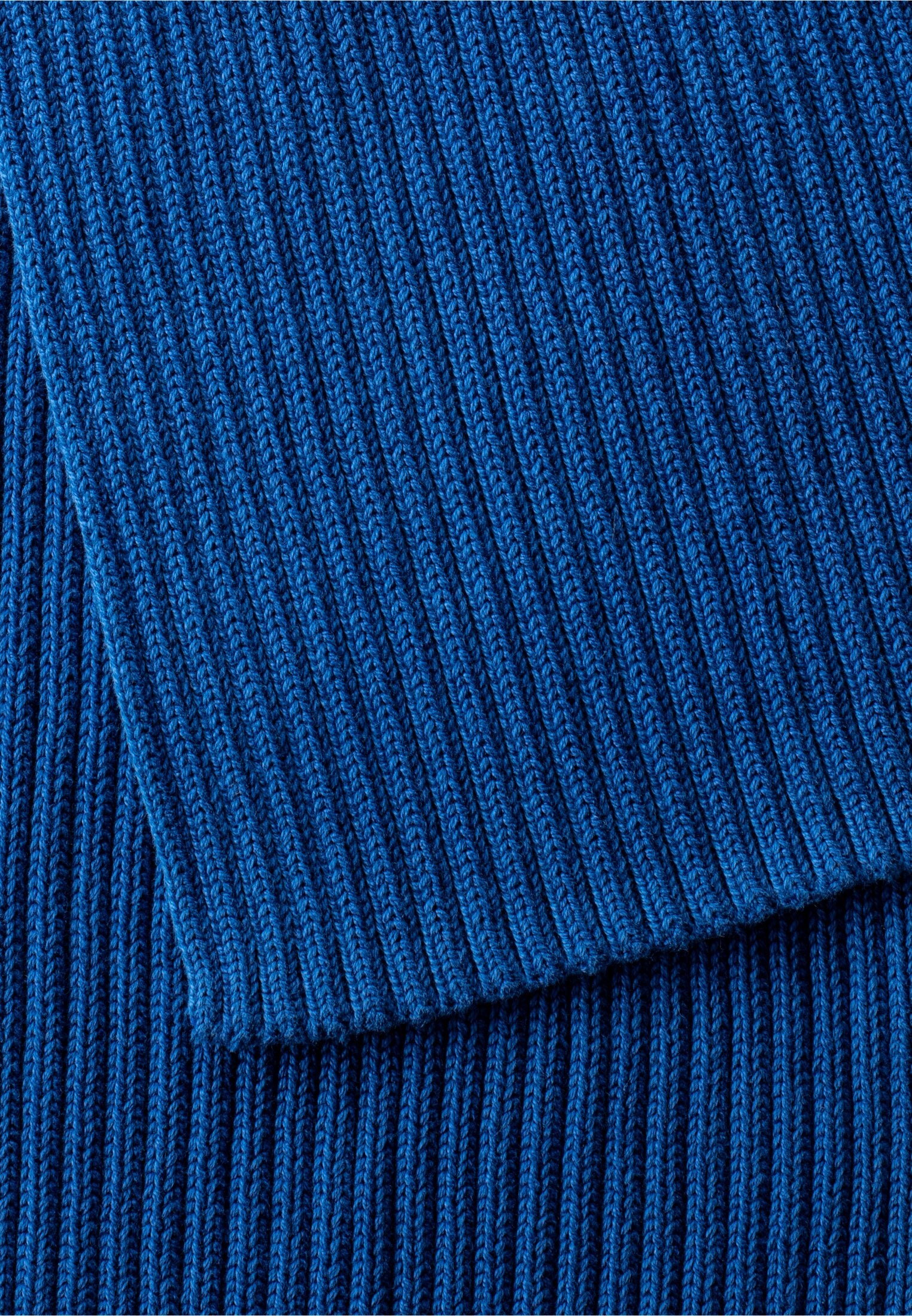 Strickschal aus Bio-Baumwolle - 44-True Blue - Blau