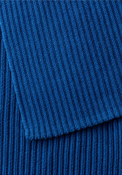 Strickschal aus Bio-Baumwolle - 44-True Blue - Blau