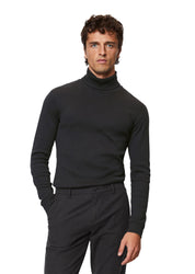 Rollkragenshirt - 990-black - Schwarz