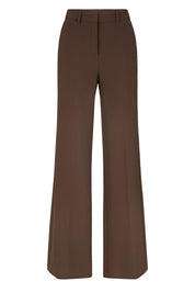 Feine Hose mit Bügelfalte Wide Leg - 206-Dark Brown - Braun