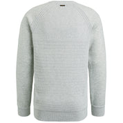 Sweater mit Strick - 7013-Bone White - Creme | Grau