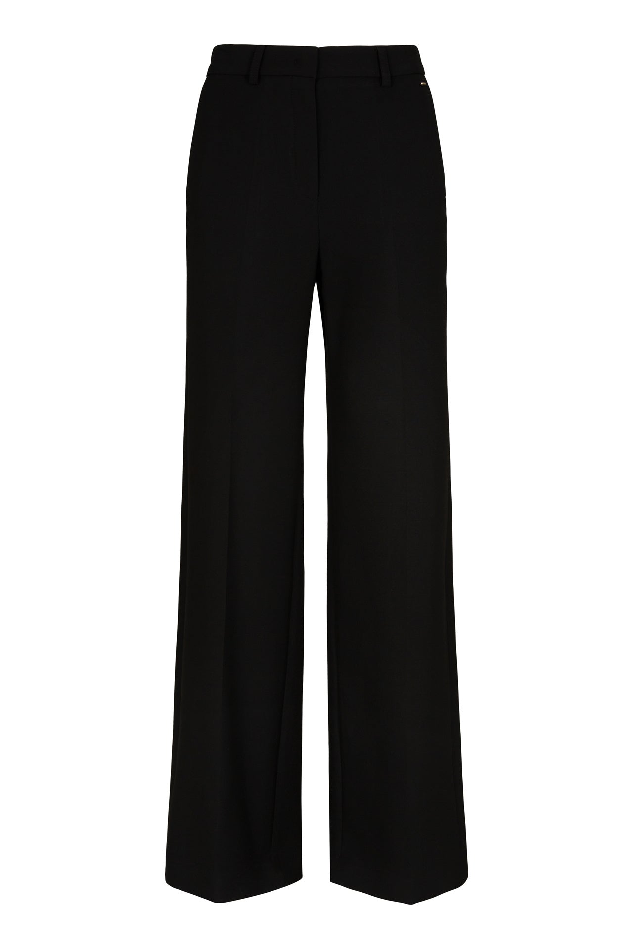 Feine Hose mit Bügelfalte Wide Leg - 001-Black - Schwarz