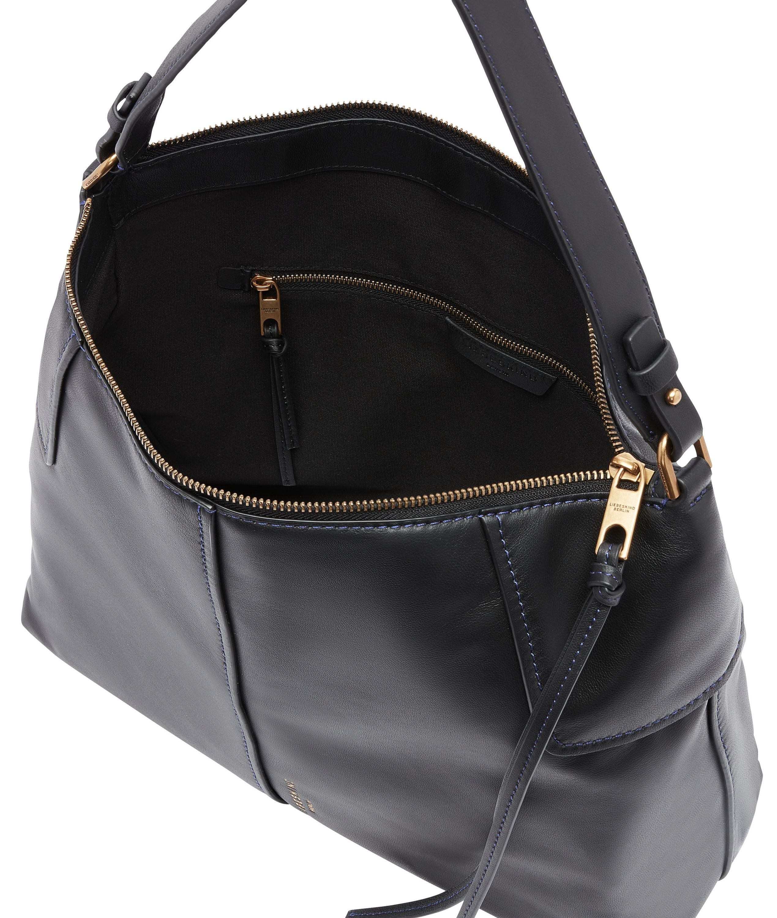 Schultertasche Mila Hobo M - 9999-GREY/BLACK - Schwarz