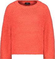 Strickpullover mit Rundhalsausschnitt - 494 bright coral - Orange