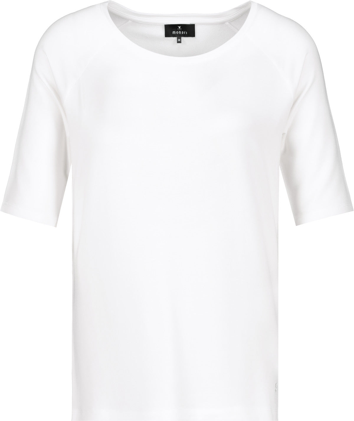 T-Shirt mit Rundhalsausschnitt - 102 off-white - Weiß