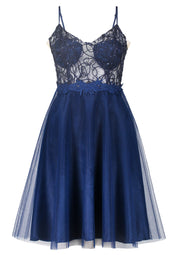 Cocktailkleid aus Tüll - 8423-Festival Blue - Blau