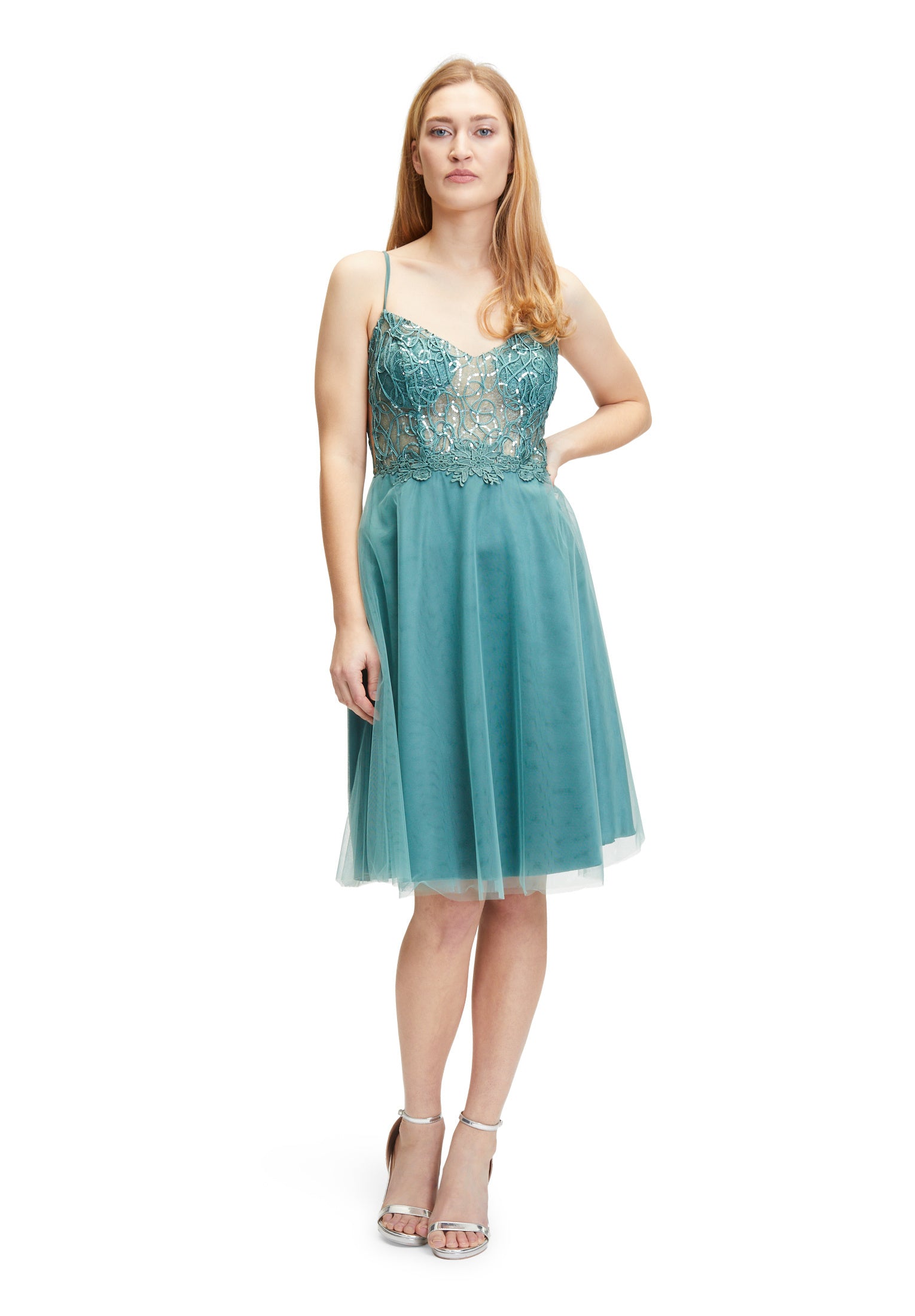 Cocktailkleid aus Tüll - 5619-Bright Eucalyptus - Blau