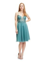 Cocktailkleid aus Tüll - 5619-Bright Eucalyptus - Blau