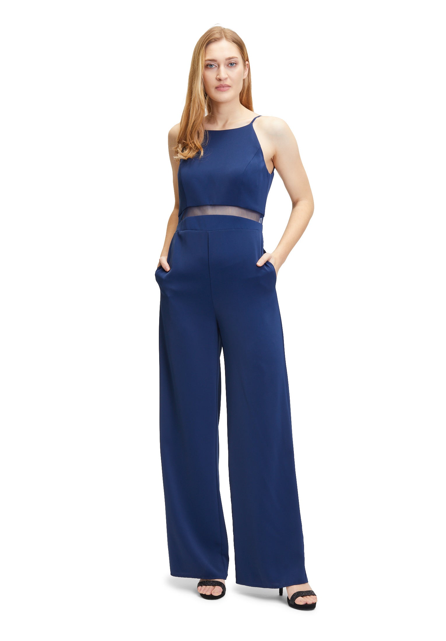 Jumpsuit mit seitlichen Taschen - 8423-Festival Blue - Blau