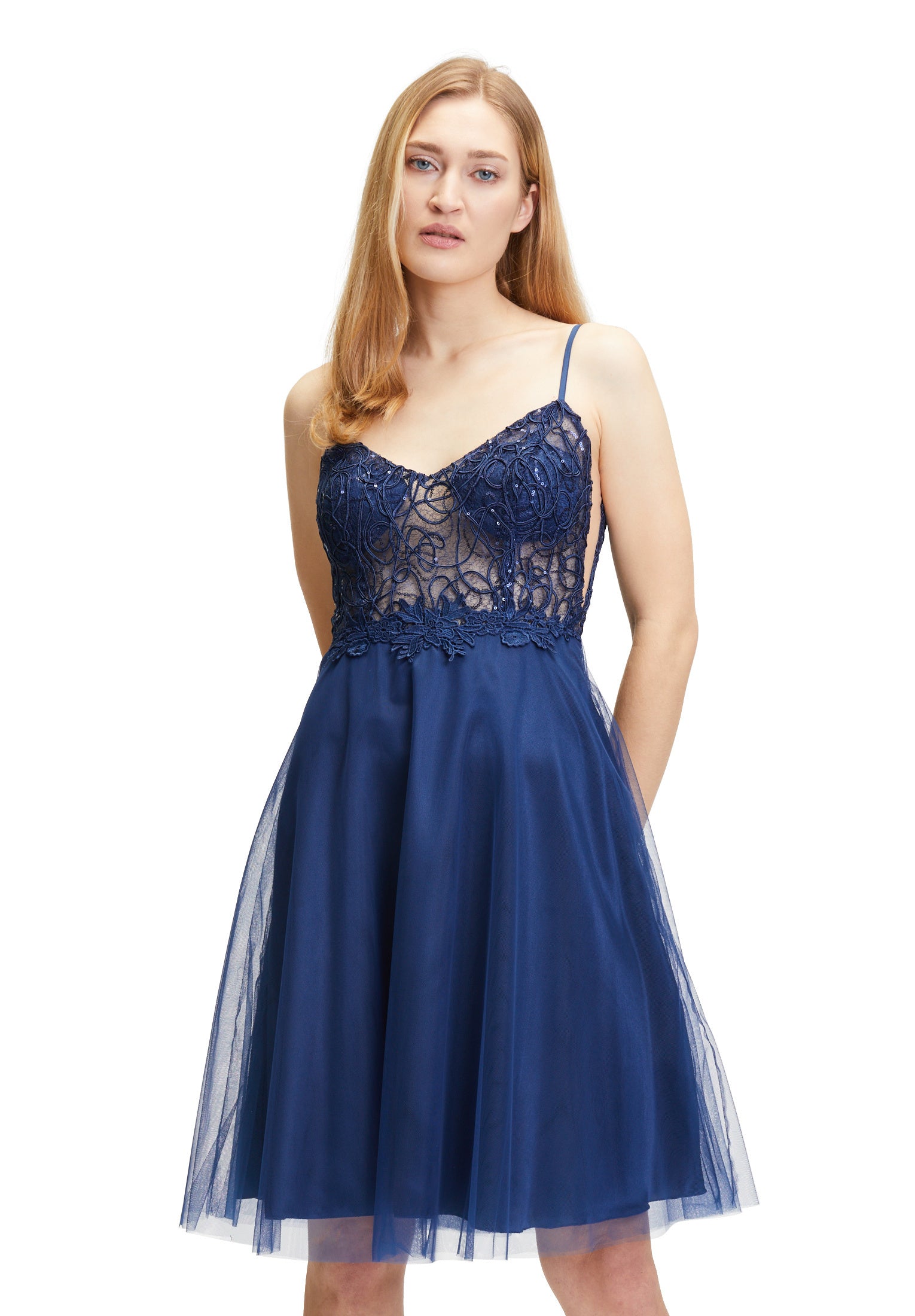 Cocktailkleid aus Tüll - 8423-Festival Blue - Blau