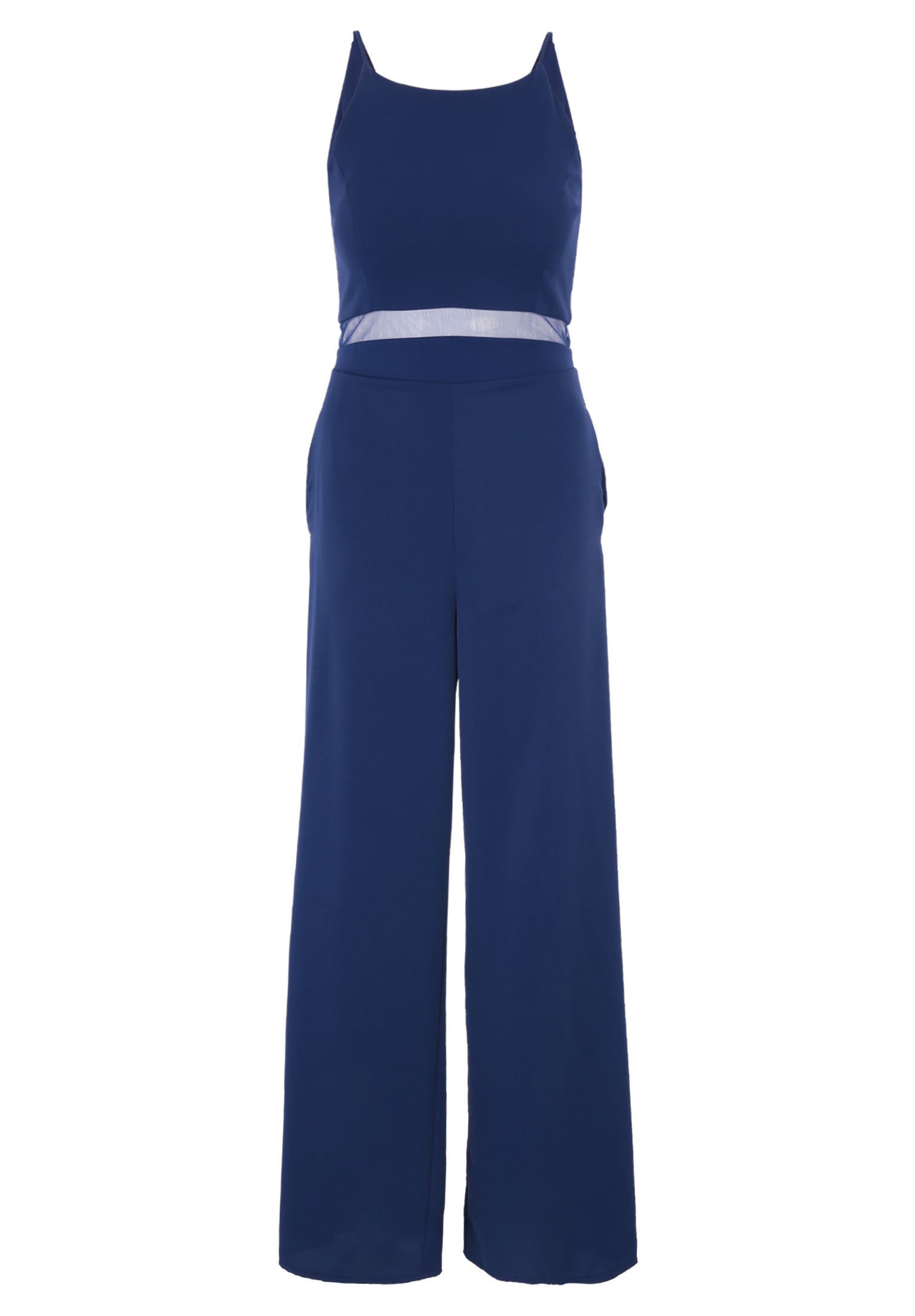 Jumpsuit mit seitlichen Taschen - 8423-Festival Blue - Blau