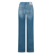 Jeans Wide Leg - D490 summer mid blue wash - Blau