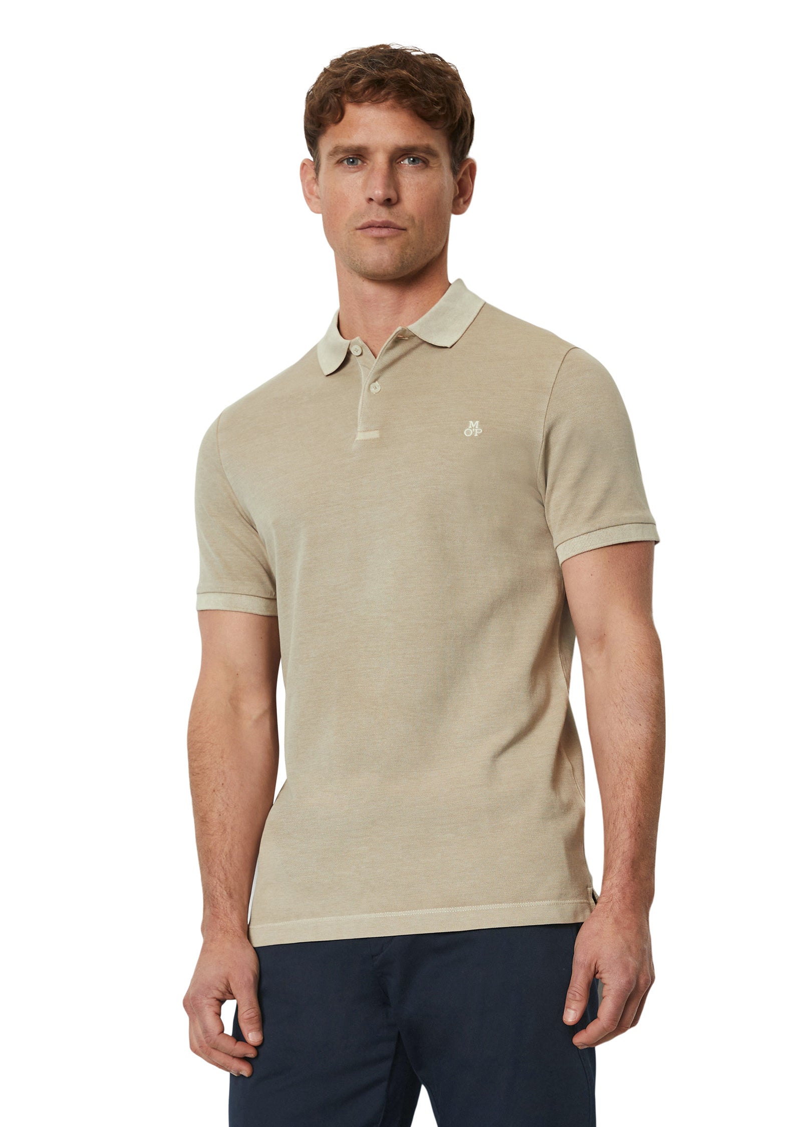 Poloshirt mit Logostick - 111-pure cashmere - Weiß