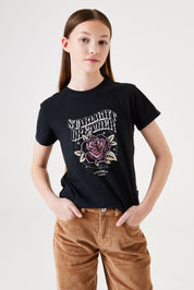 T-Shirt mit Print - 1755 - Schwarz