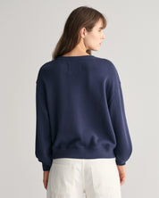 Sweatshirt mit Logostick - 409-CLASSIC BLUE - Blau