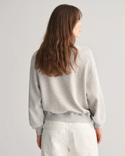 Sweatshirt mit Logostick - 80-PALE GREY MELANGE - Grau