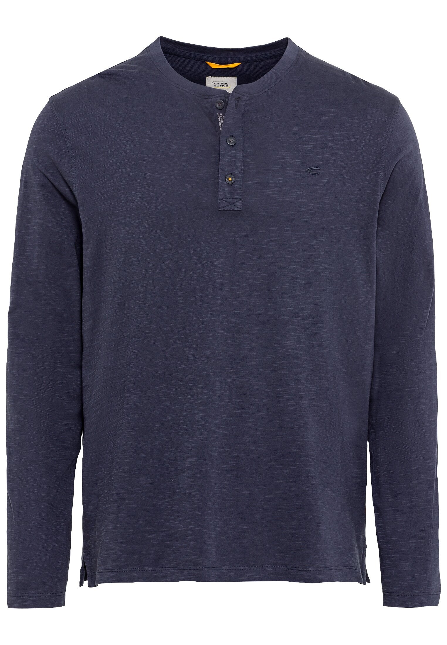 Langarmshirt mit Henleykragen - 47-Night Blue - Blau