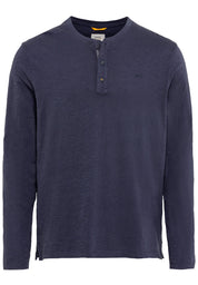 Langarmshirt mit Henleykragen - 47-Night Blue - Blau