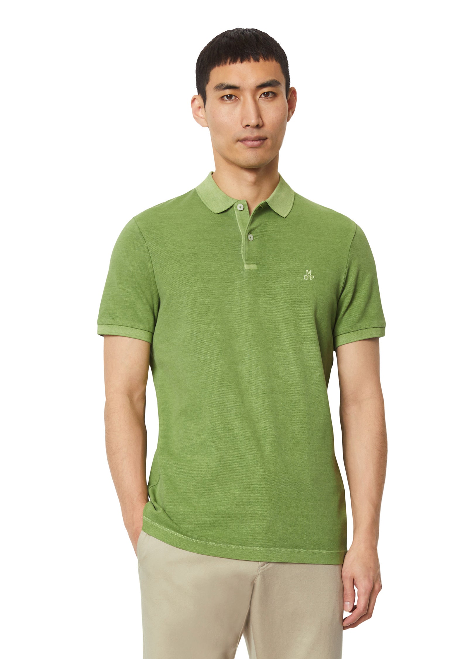 Poloshirt mit Logostick - 437-english moss - Grün