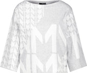 Pullover - 830 rhino melange gemustert - Grau | Creme