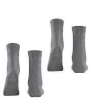 2er-Pack Socken - 3390 light greymel. - Grau