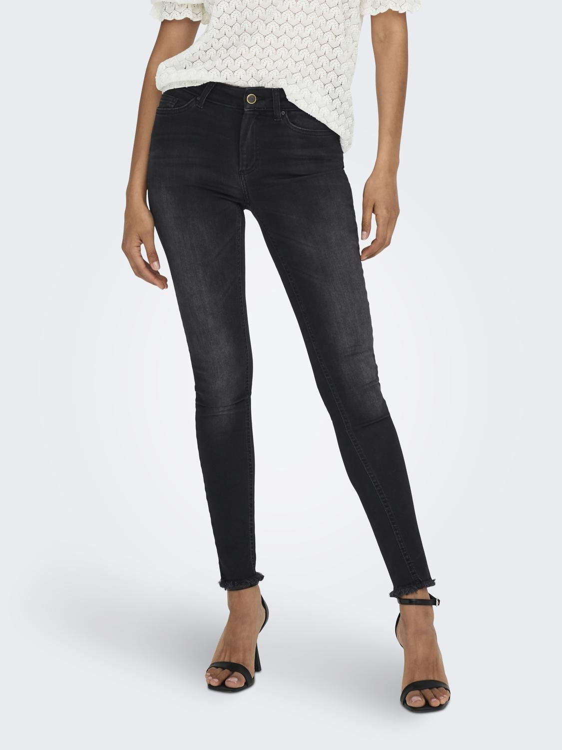 Jeans Skinny Fit - Black Denim - Schwarz