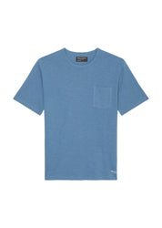 T-Shirt mit Brusttasche - 852-wedgewood - Blau