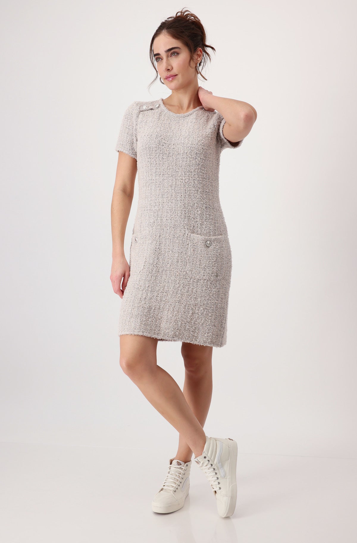 Strickkleid - 191 peanut - Creme