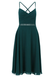 Cocktailkleid mit Chiffonrock - 5584-Mystic Emerald - Grün