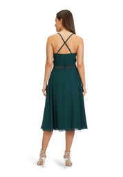 Cocktailkleid mit Chiffonrock - 5584-Mystic Emerald - Grün