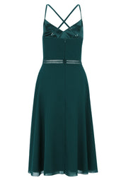 Cocktailkleid mit Chiffonrock - 5584-Mystic Emerald - Grün