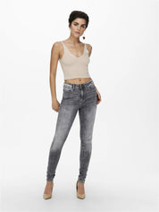 Jeans Skinny Fit - Medium Grey Denim - Grau