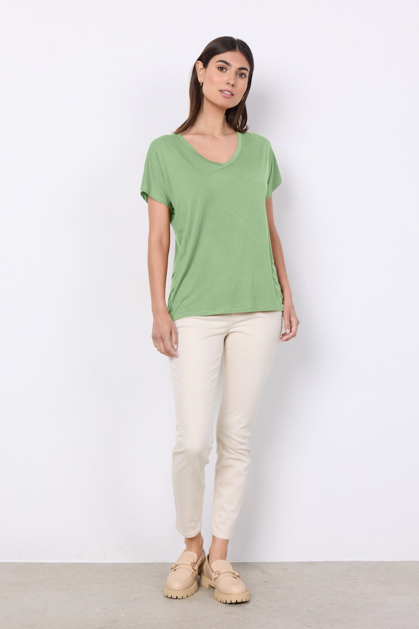 T-Shirt aus Lyocell - 7373-GREEN - Grün