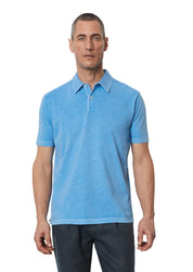 Poloshirt aus Baumwolle - 829-azure blue - Blau