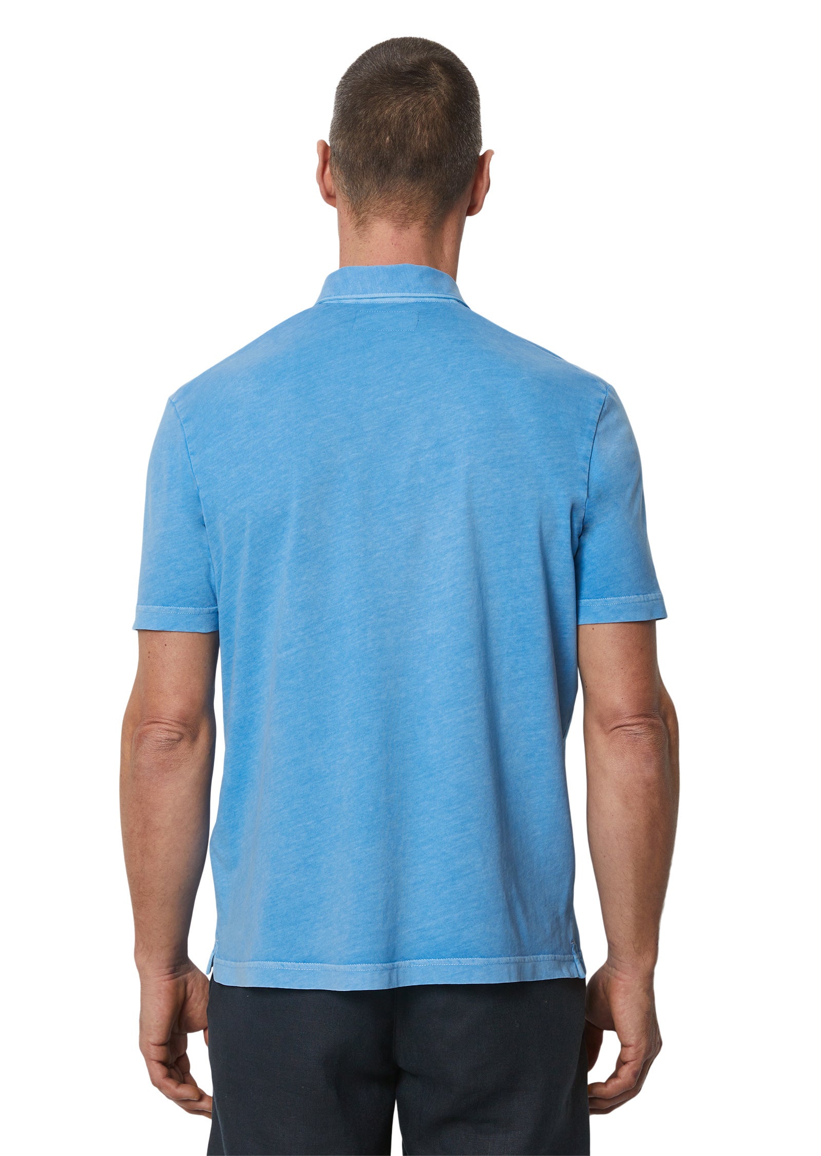 Poloshirt aus Baumwolle - 829-azure blue - Blau