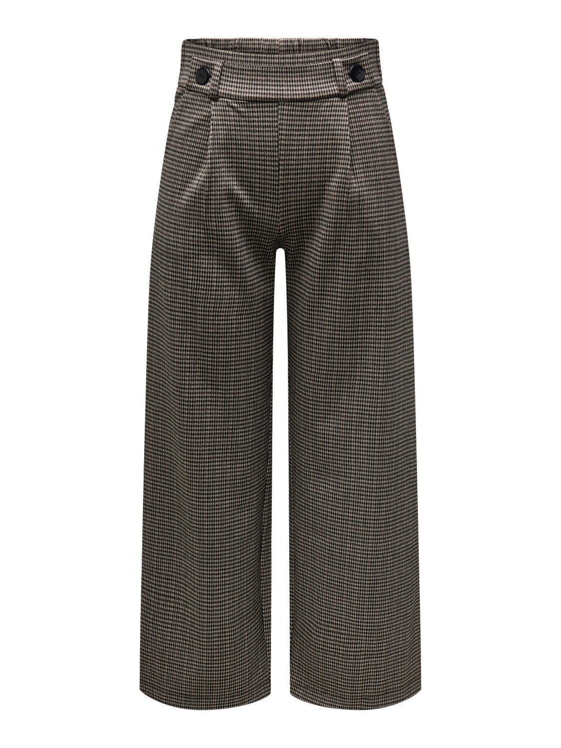 Wide Leg Hose - Cobblestone/MINI CHECK - Braun