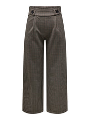 Wide Leg Hose - Cobblestone/MINI CHECK - Braun